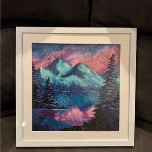 Framed Mountain Landscape Art